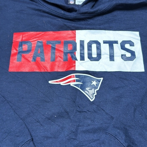 New England patriots nfl football hoodie men’s large navy blue Tom Brady - Picture 3 of 6